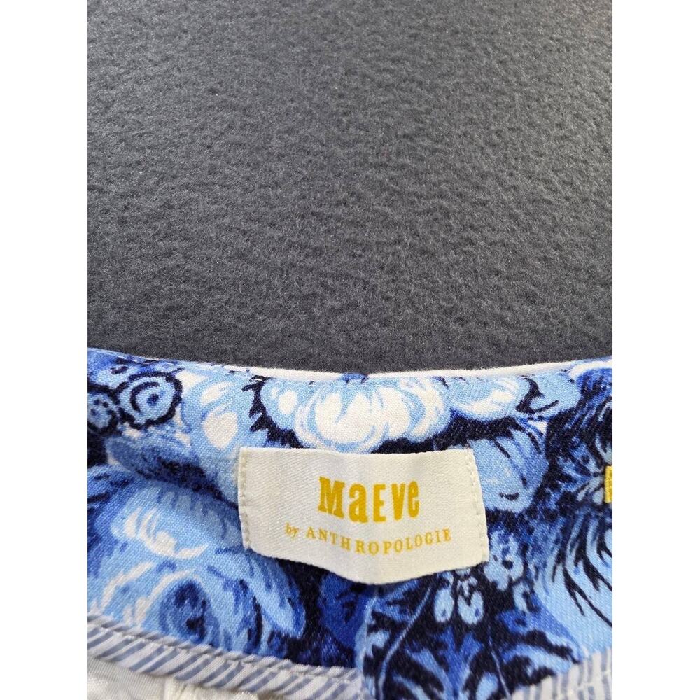 MAEVE The Colette Printed Linen Blend Crop Wide-Leg Pants Women's 8 A011123 - Picture 9 of 14